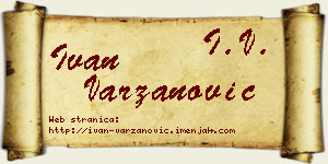 Ivan Varzanović vizit kartica